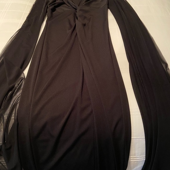 SHEIN women’s Evening Dress, front split. Sheer loose sleeves. Size S - Picture 2 of 9